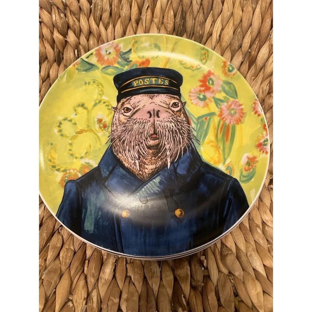 west elm rachel kozlowski dapper animal plate Works Of Art Walrus